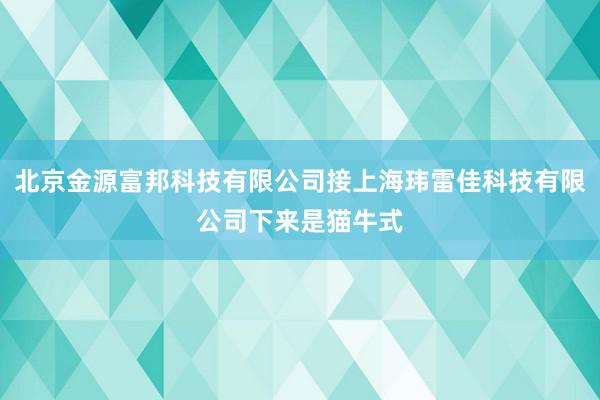 北京金源富邦科技有限公司接上海玮雷佳科技有限公司下来是猫牛式